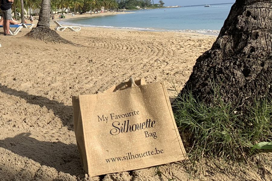 strandtas met bedrukking voor Silhouette Tessenderlo